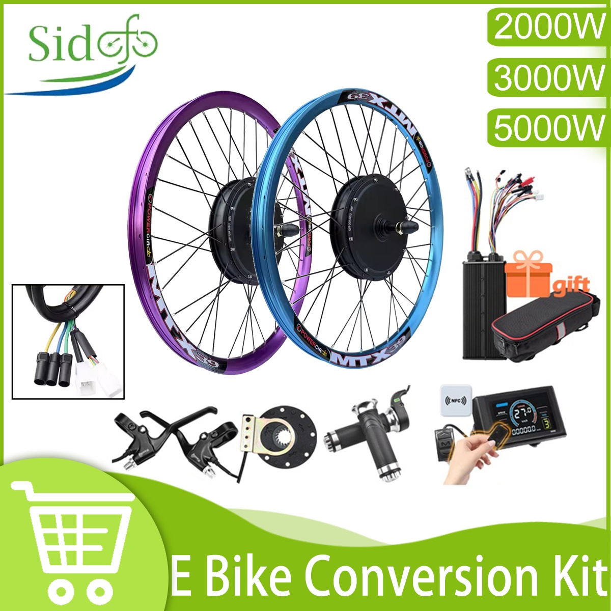 5000W Hub Motor Kit 72V - Nowy Zestaw do Konwersji Roweru Elektrycznego