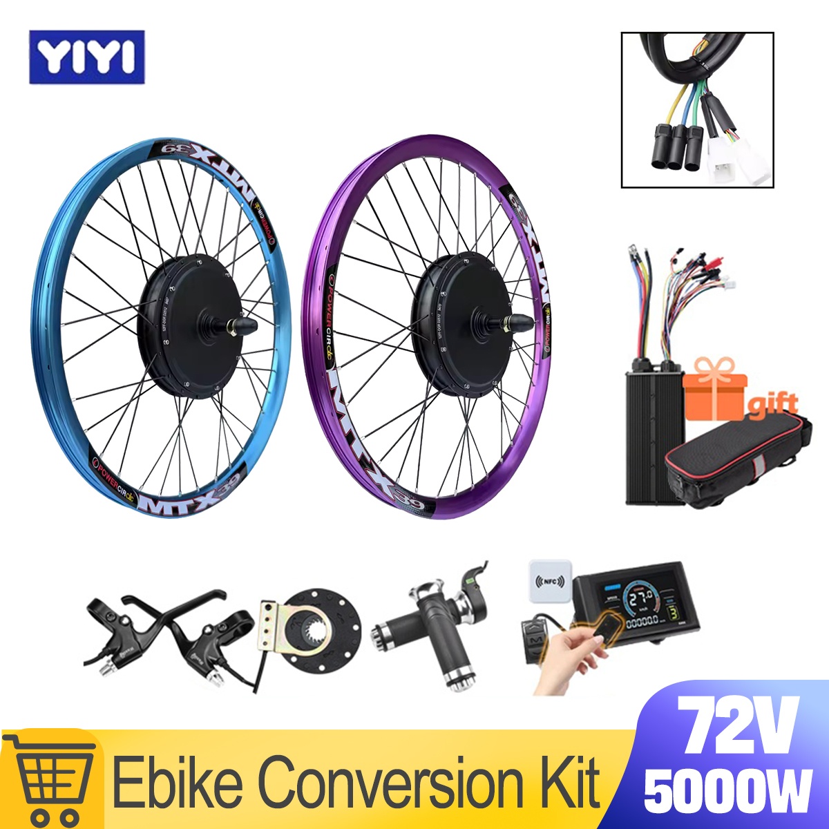 5000W Hub Motor Kit 72V - Nowy zestaw do konwersji roweru elektrycznego