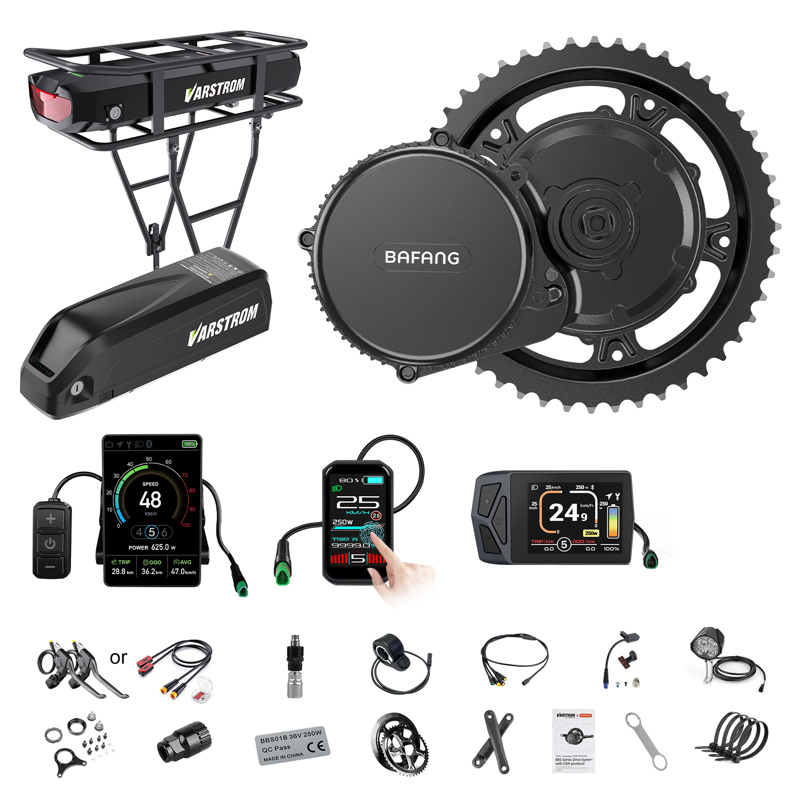 Torque Sensor Mid Drive Motor Kit - [Wysyłka z USA] Zestaw silnika Bafang