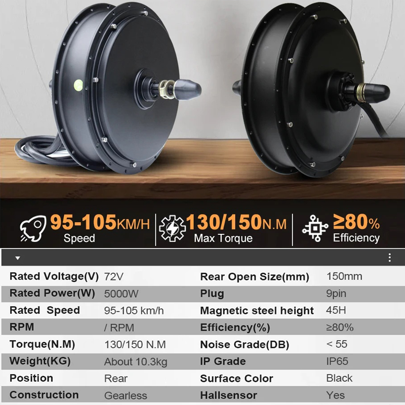 Nowy zestaw do konwersji rower – 5000W Hub Motor Kit 72V recenzja i cena