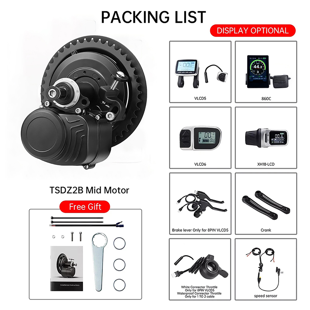 Tongsheng TSDZ2B BB 120mm 100m – Torque Sensor Mid Drive Motor Kit recenzja i cena